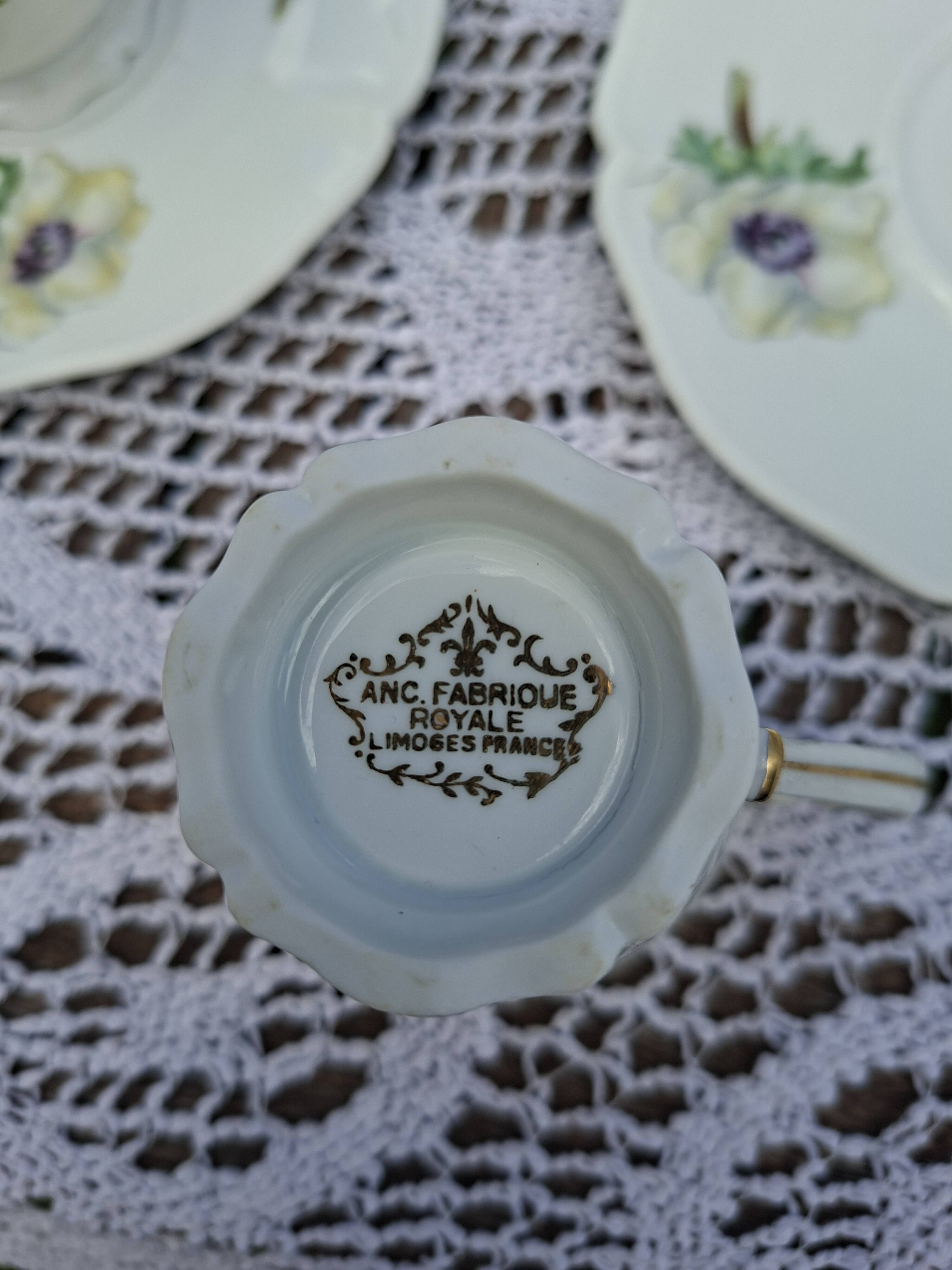 Tea/Coffee Service 25 Pieces Limoges Unic Former Royal Factory