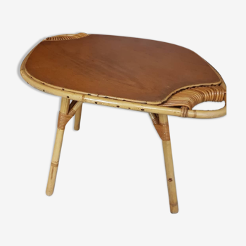 Table basse citron en rotin