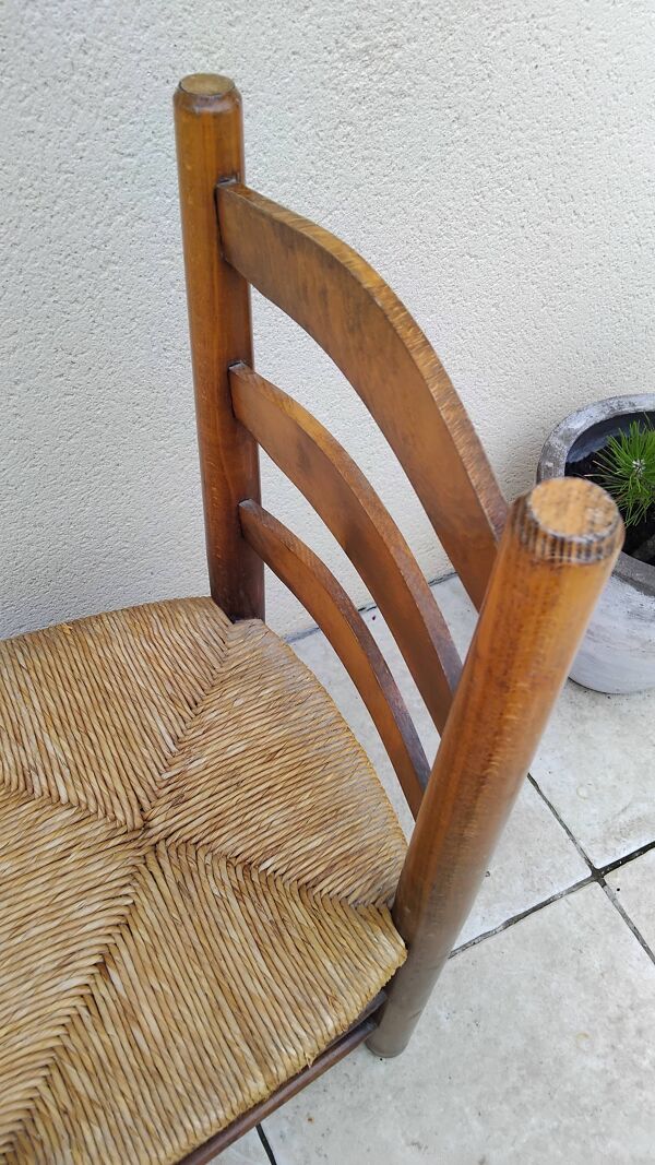 Chaise paille vintage