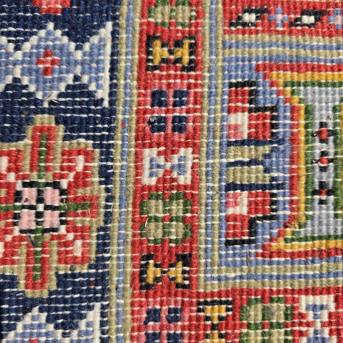 Hand Knotted Tunisian Wool Rug, 2nd half 1900s