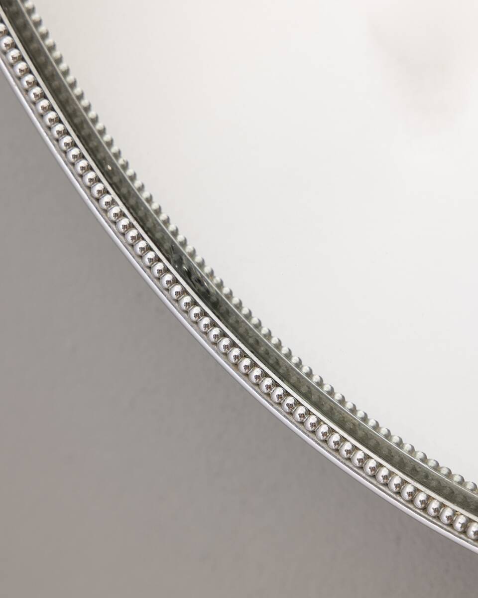 Vintage 70s wall mirror chrome metal Italian design