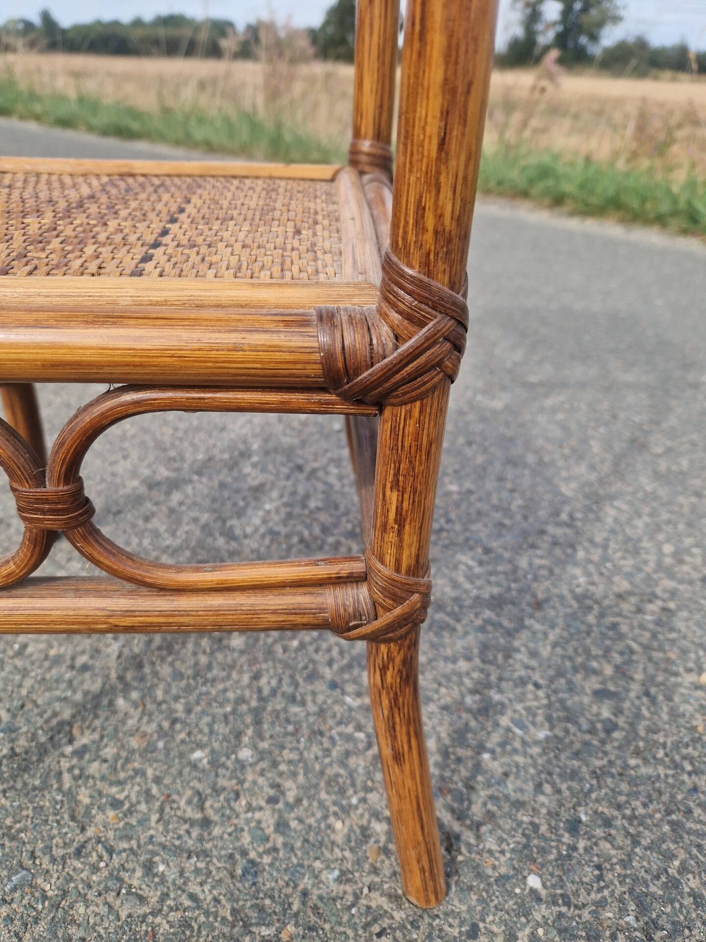 Vintage rattan stool