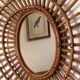 Set of 3 Rattan and Bamboo Mirrors, 1950s/60s