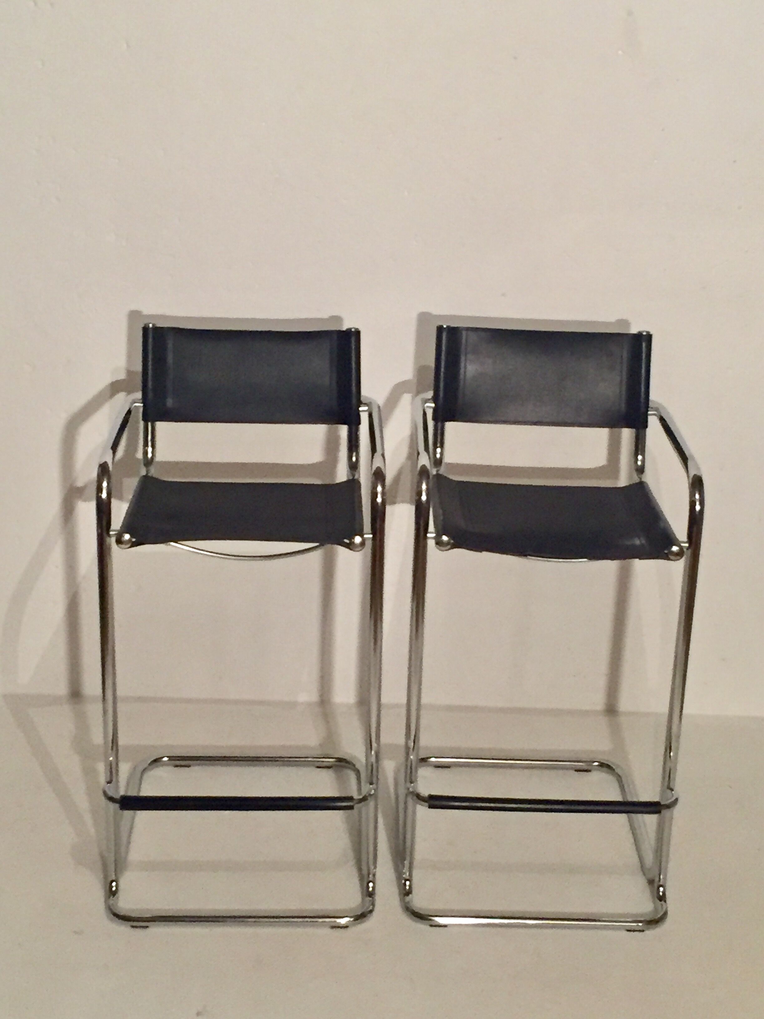 Pair of Cantilever Mart Stam bar stools