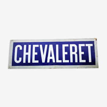 Enamelled plaque of the Paris metro station Chevaleret