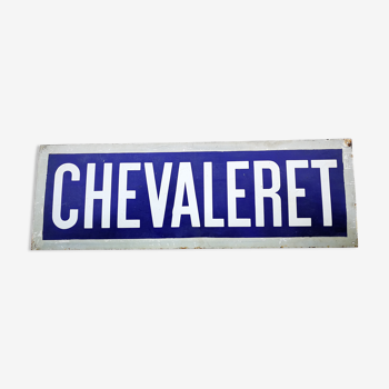 Plaque émaillée du métro parisien station Chevaleret