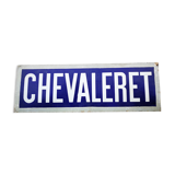 Plaque émaillée du métro parisien station Chevaleret