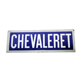 Plaque émaillée du métro parisien station Chevaleret