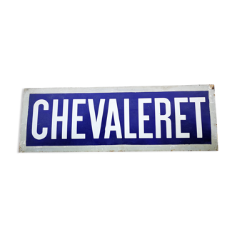 Plaque émaillée du métro parisien station Chevaleret