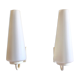 Set of 2 vintage opaline wall lamps