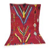 Handmade red moroccan berber rug 300 x 200 cm