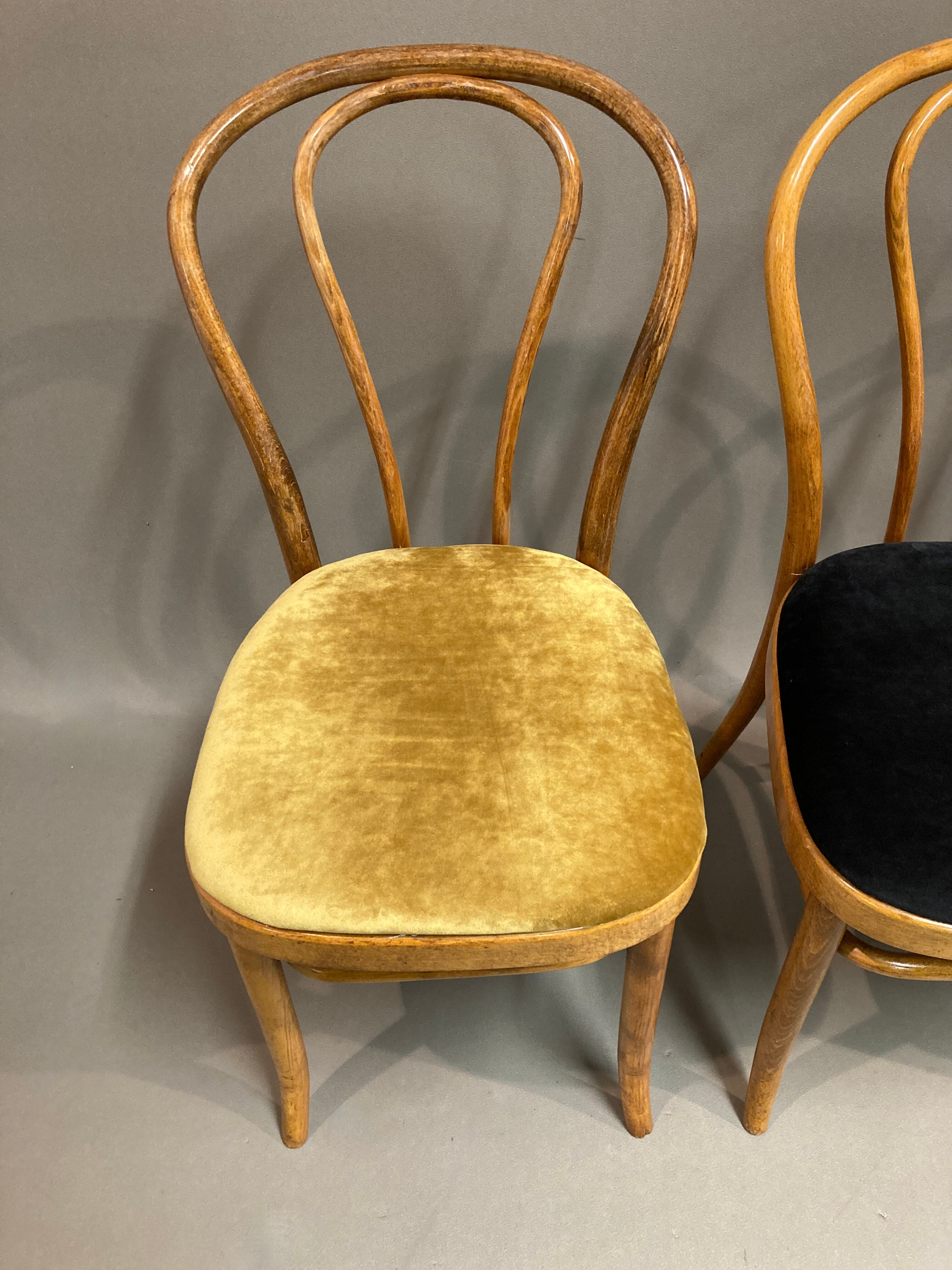 Set of 8 bistro chairs 1950