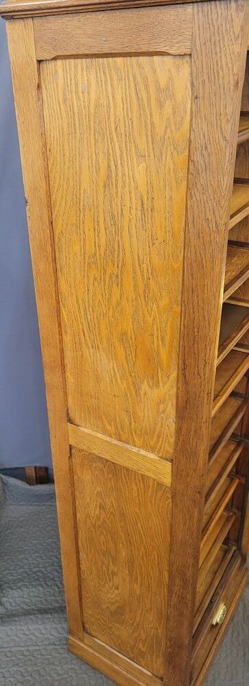 Filing cabinet with a curtain