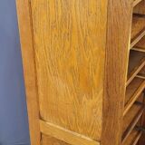 Filing cabinet with a curtain