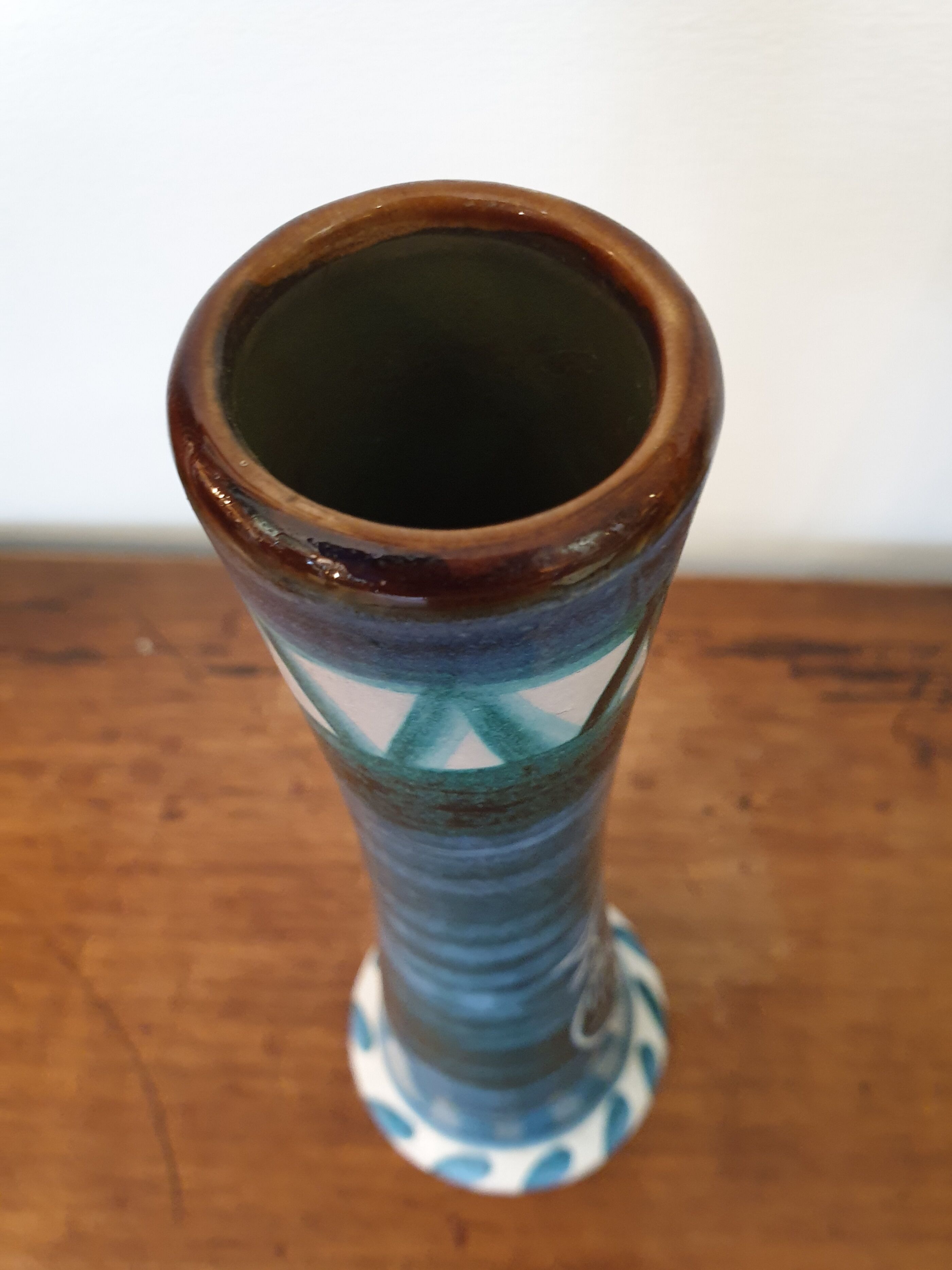 Vintage ceramic roller vase Margot Plancon