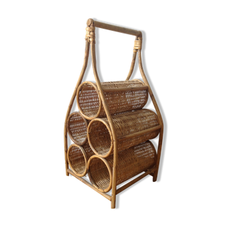 Rattan bottle locker