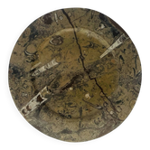 Plat rond, vide-poche en marbre fossilifère 35cm