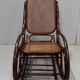 Rocking chair and his foot rest, in beech 1900