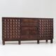 Brutalist Spanish carved sideboard credenza