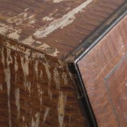 Swedish drop-leaf desk, antique – Scandinavian folk furniture – year 1783