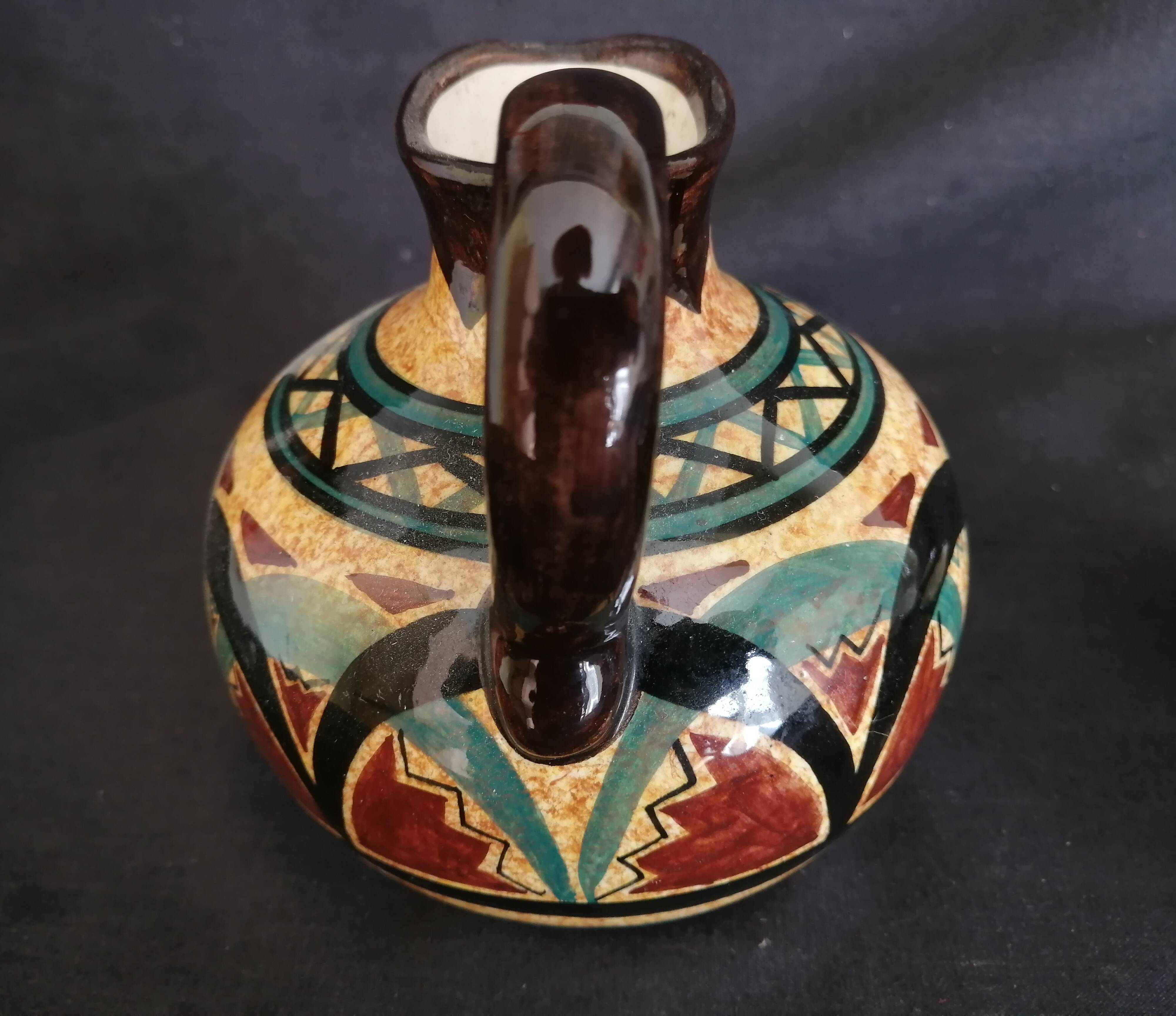 Saint Jean de Bretagne ceramic liqueur set, 5 pieces