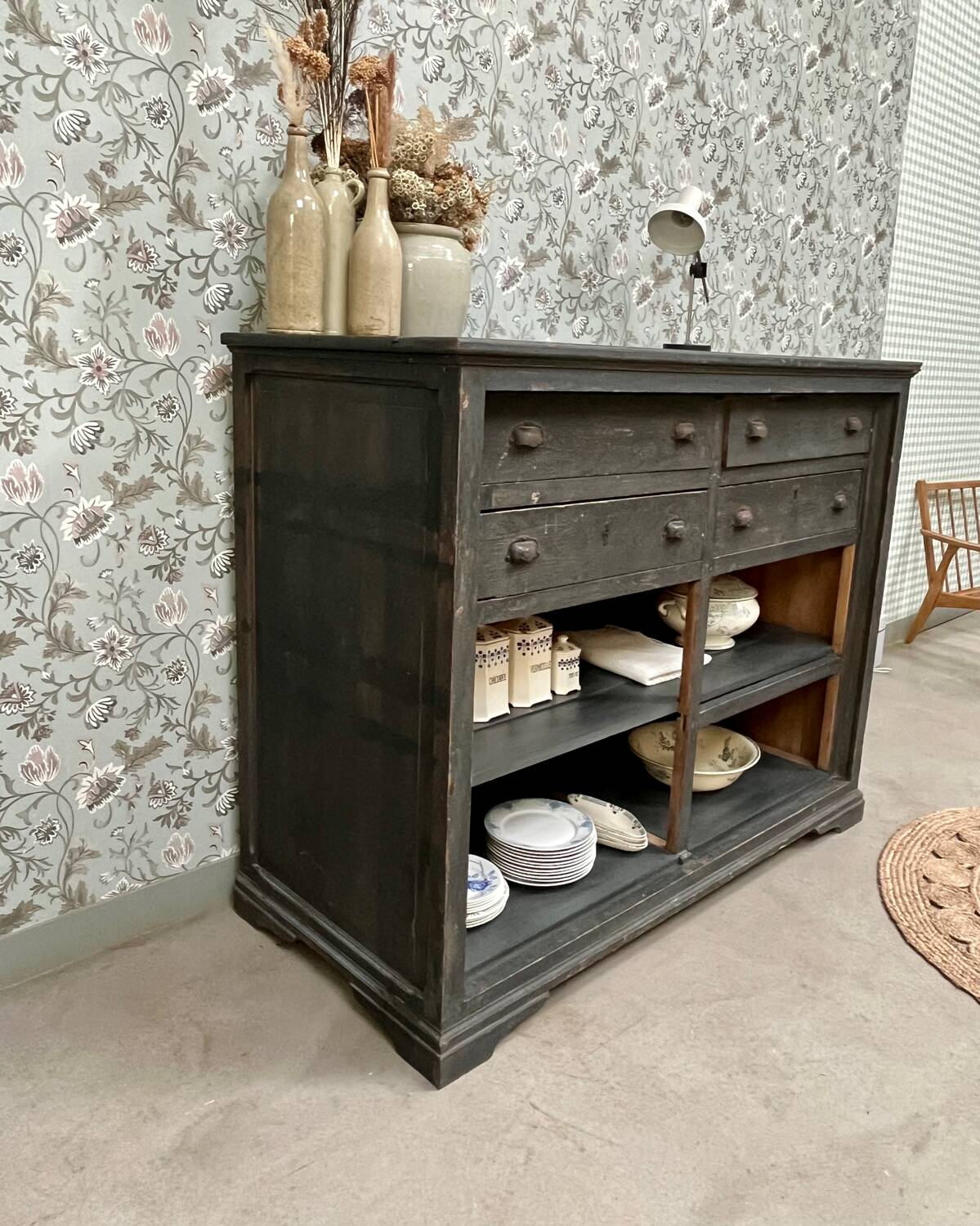 Large patinated trade furniture (renovated)