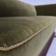 1950s, Danish 2-seater sofa, original green furniture velour, oak wood.
