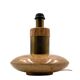 Hollywood regency pink granite and brass table lamp base, Italy 1970 ca.