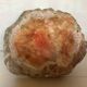 Large ashtray, red veined alabaster pocket tray.