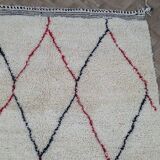Tapis en laine fait main berbère taille 100 x 200 cm