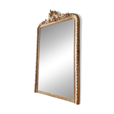 Large antique Louis-Philippe mirror gilded with gold leaf – 186 × 117 cm