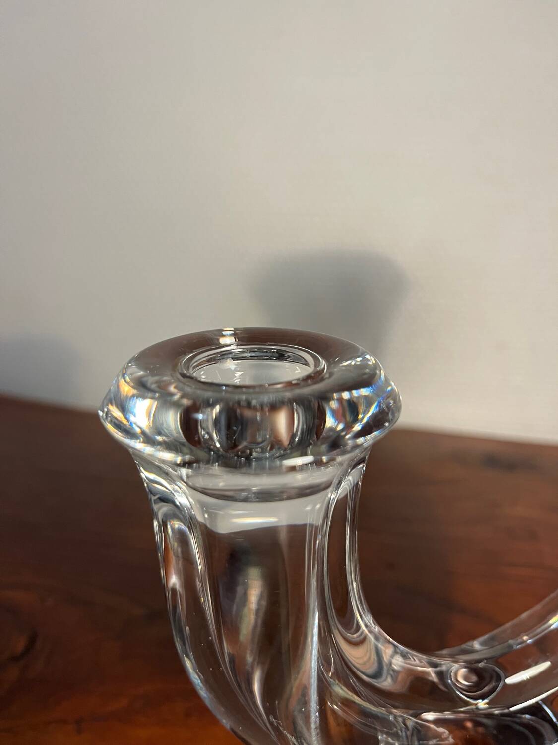 1950s/60s Vannes crystal candlestick, France