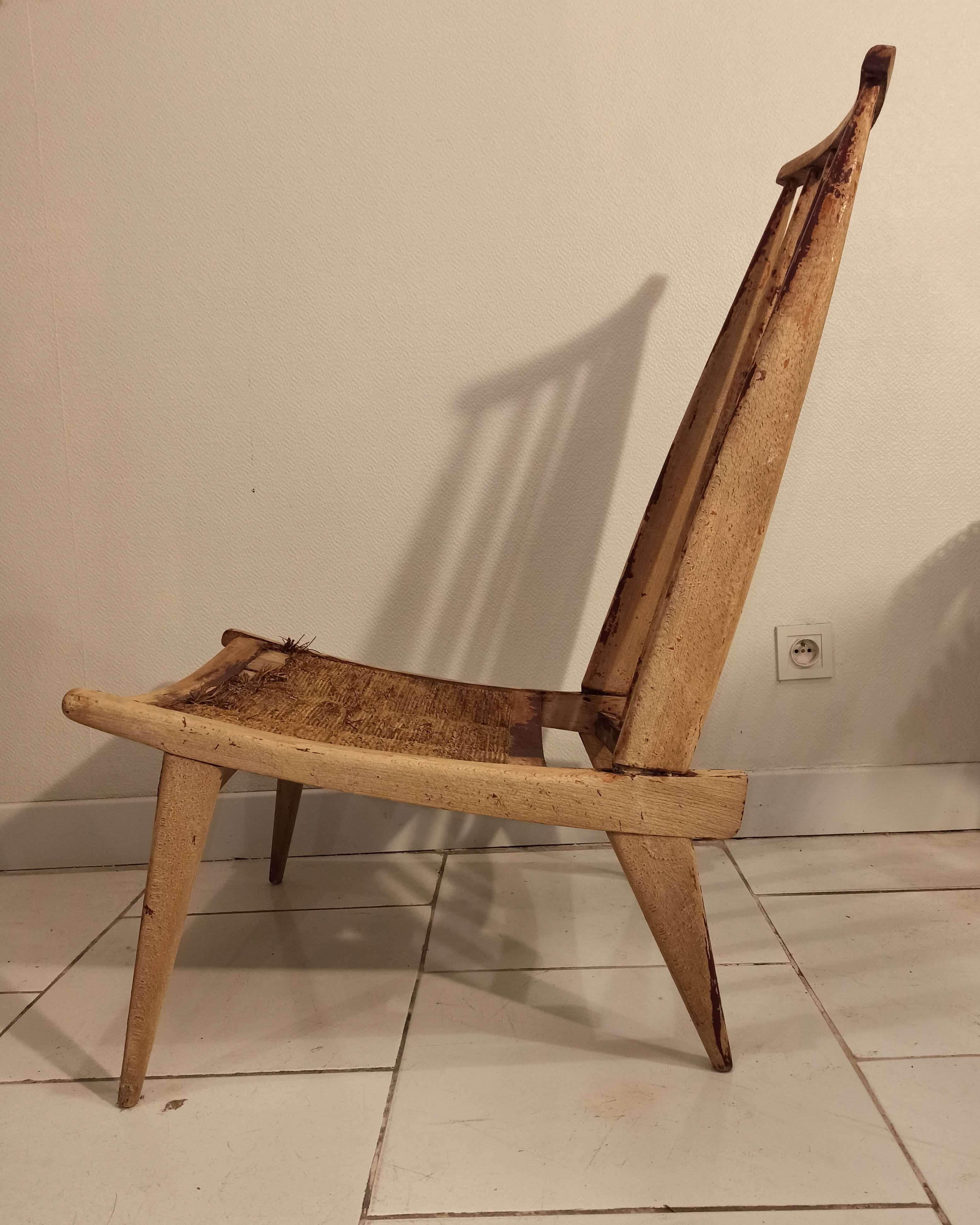 Vintage wooden chair armchair
