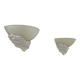 Pair of plaster and frosted glass wall lights, France, 1970.