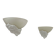 Pair of plaster and frosted glass wall lights, France, 1970.