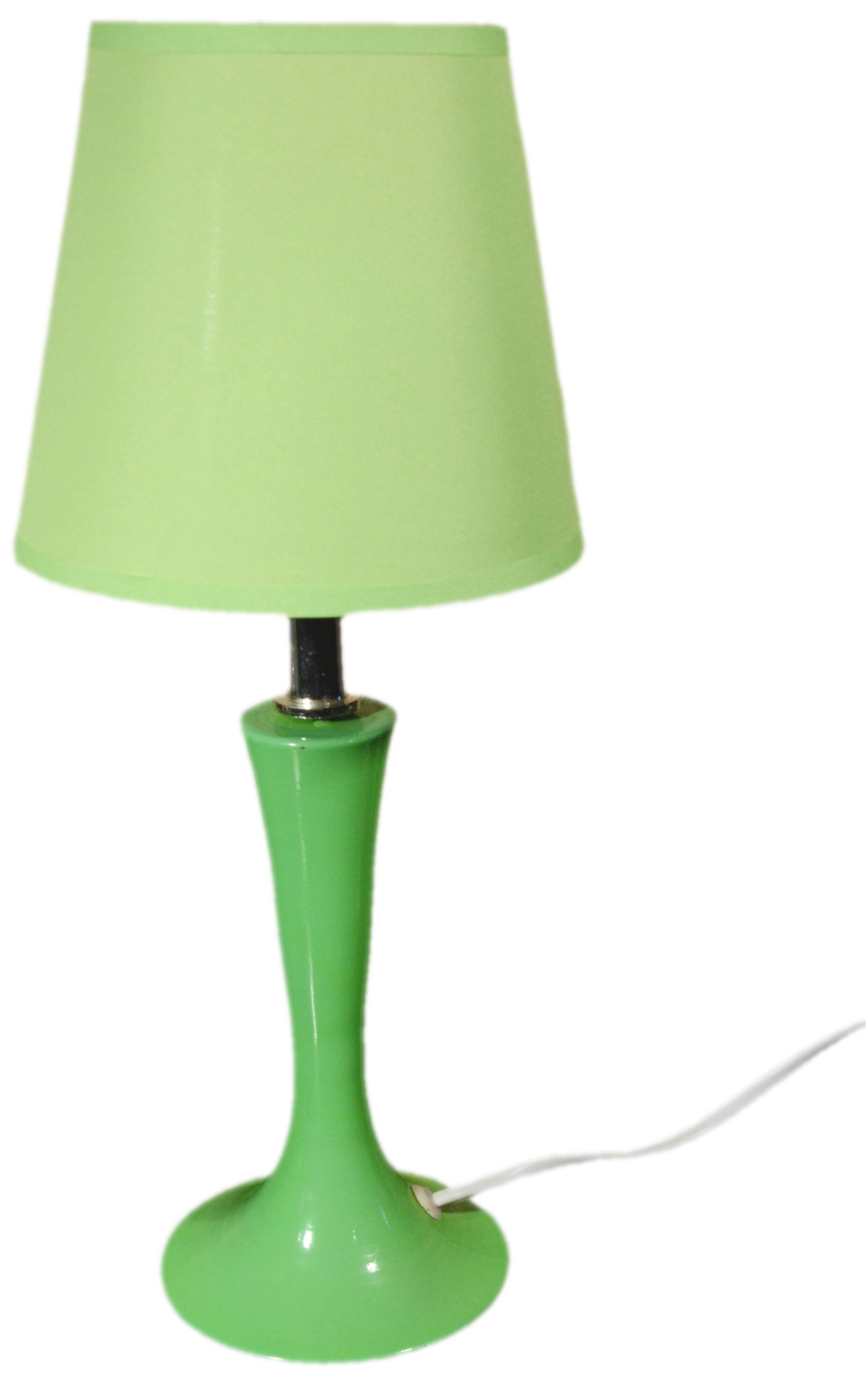 Green apple metal bedside lamp, in the style of Laurel.