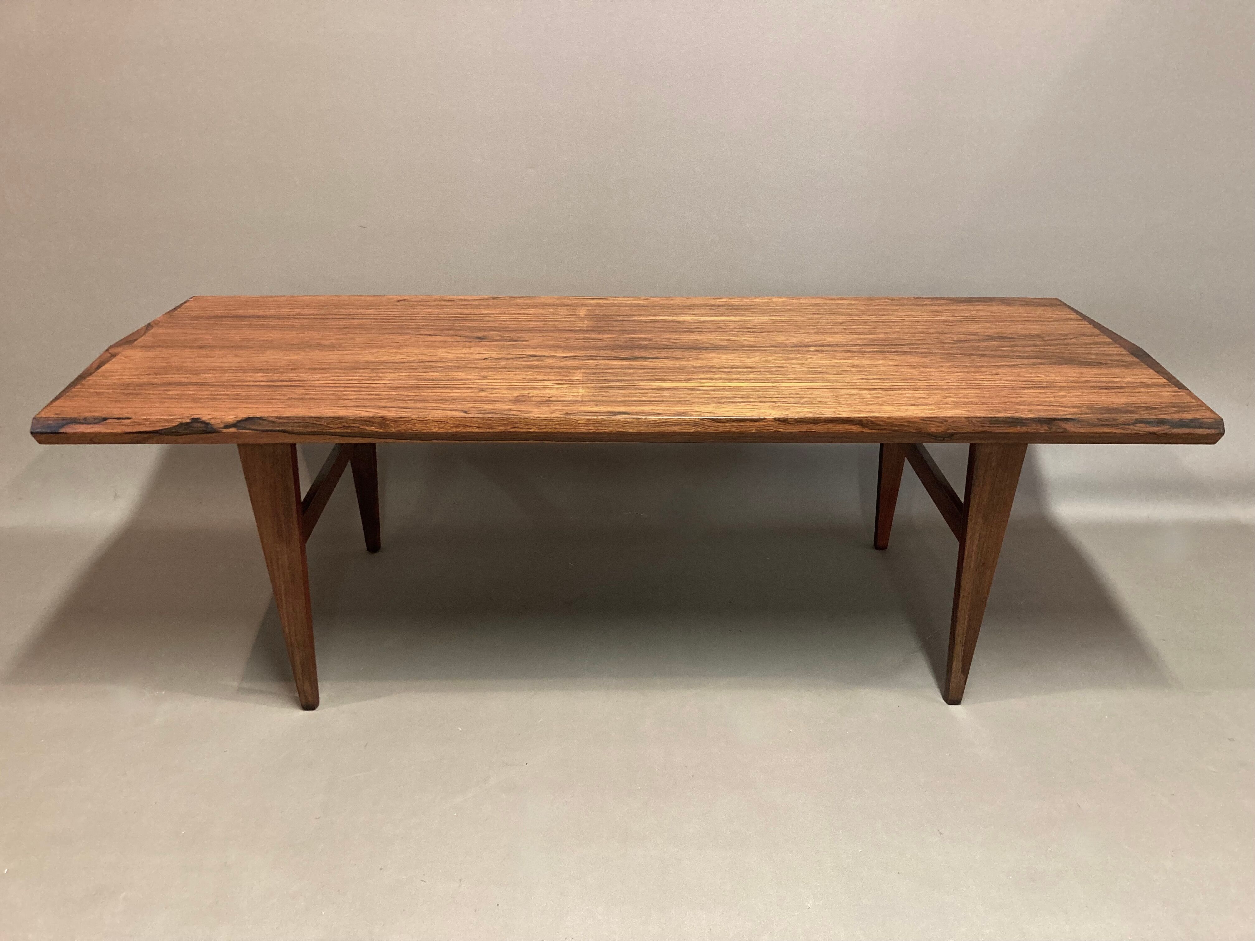 Rosewood coffee table Scandinavian design 1950.