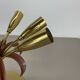 Brass Italian Stilnovo Style Theatre Ceiling Light Flush Mount, Italy, 1950