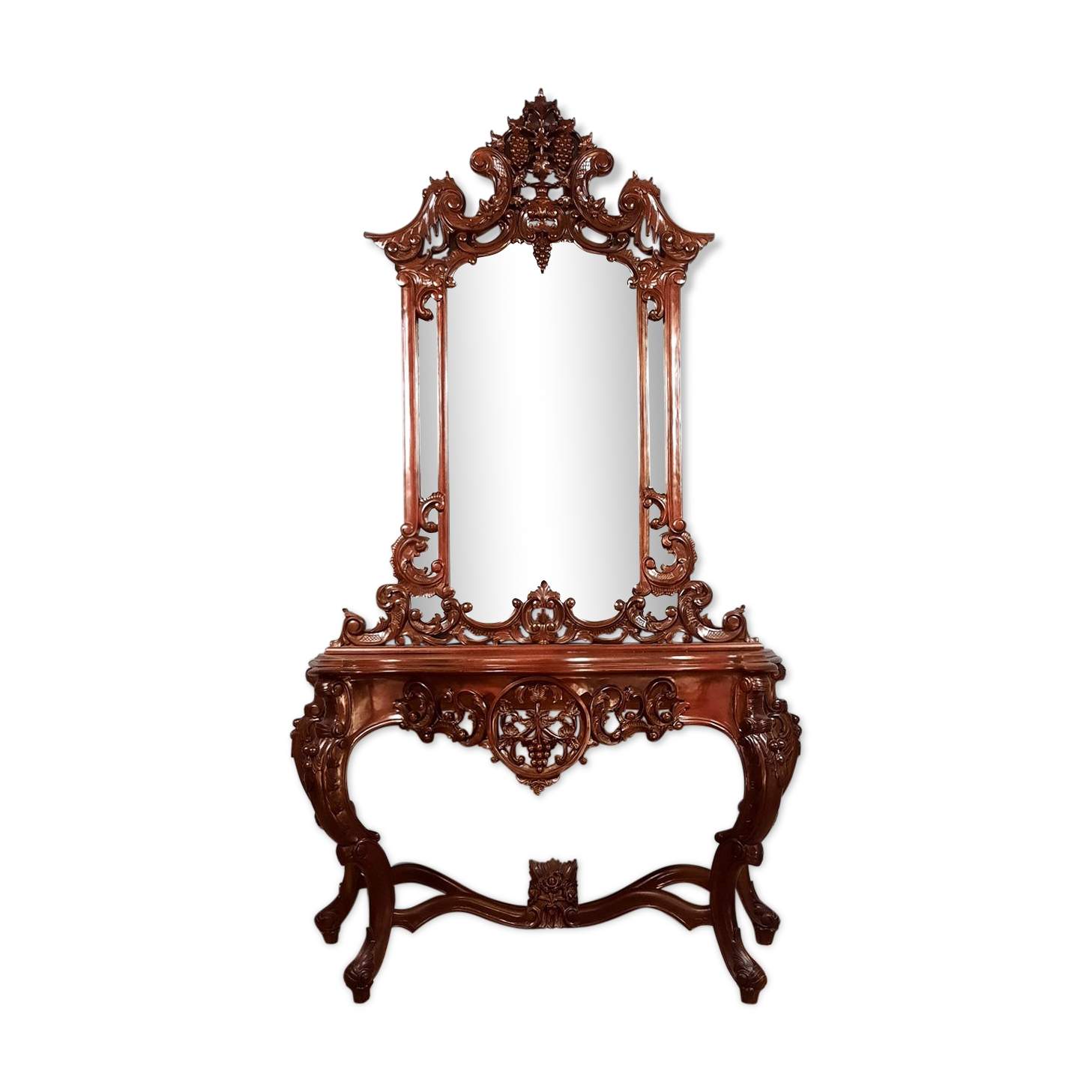 Console with its mirror Louis XV 1900-1930