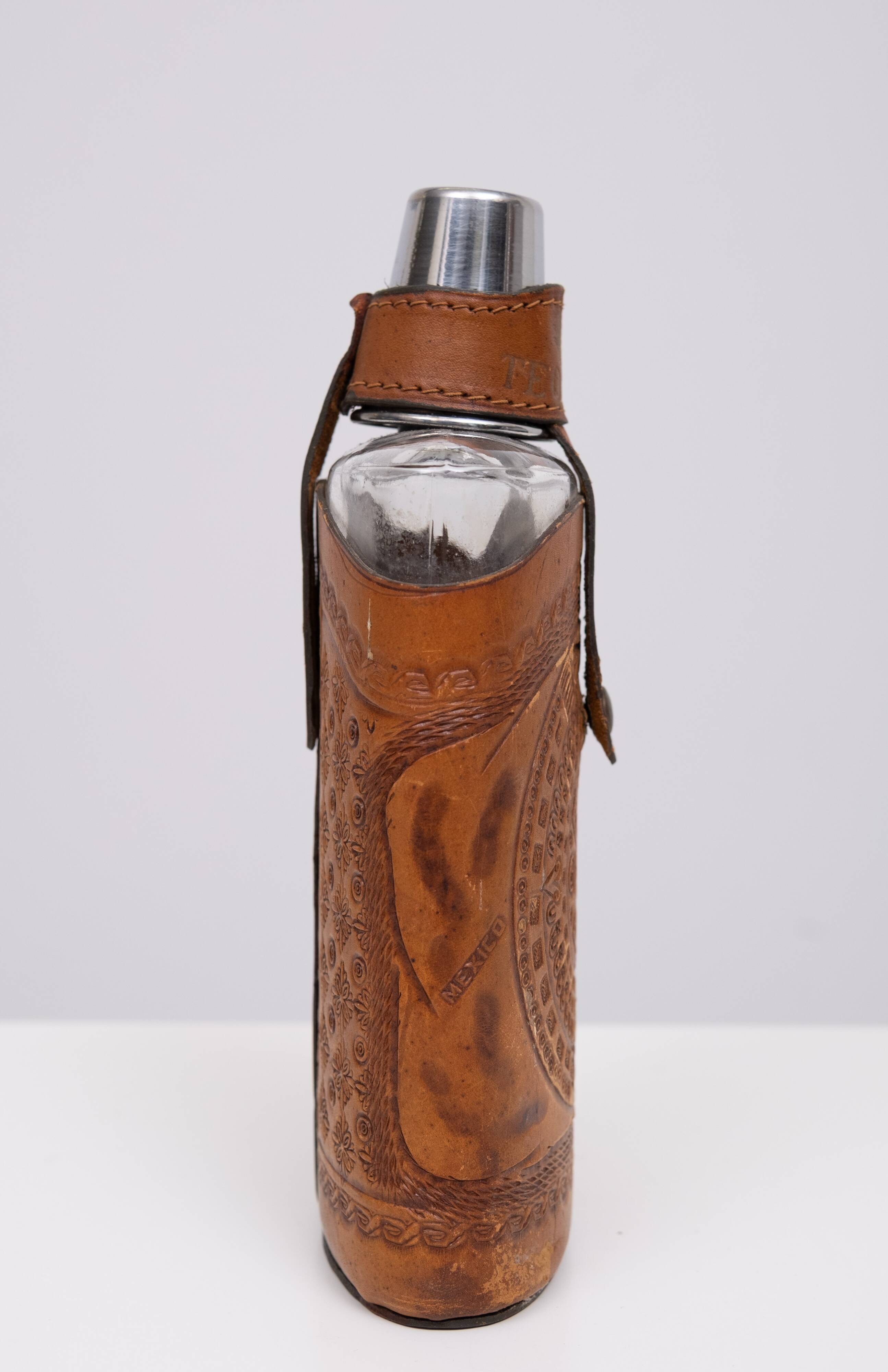 Angel Pazmino Tequila Hip Flask Ecuador 1960s