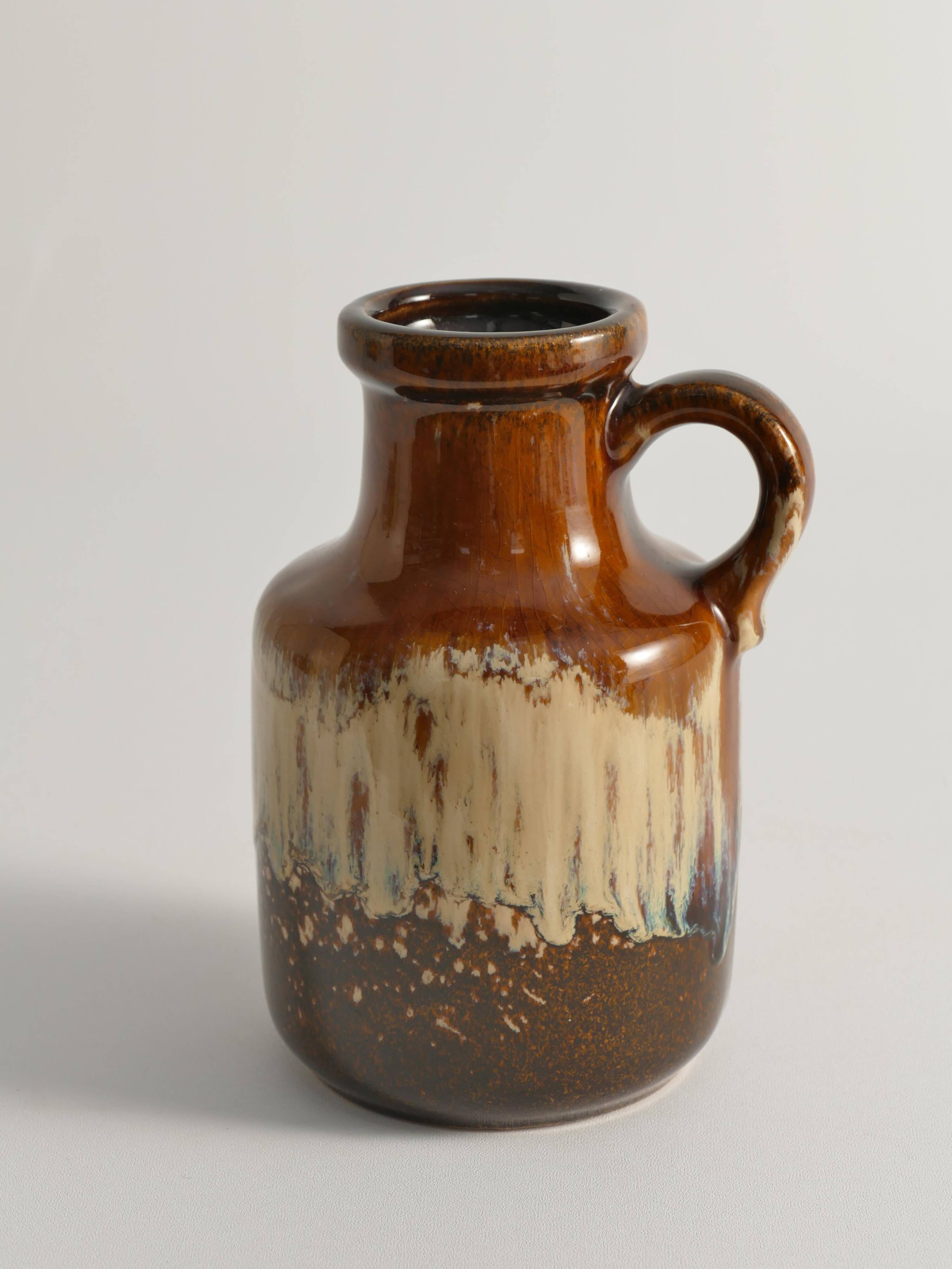 Mid-Century Modern Fat Lava Drip Glaze Ceramic Vase, West Germany, 1970s