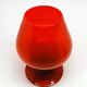 Vase, mid-century modern, red glass, designed by J. Słuczan-Orkusz, Poland, 1970s