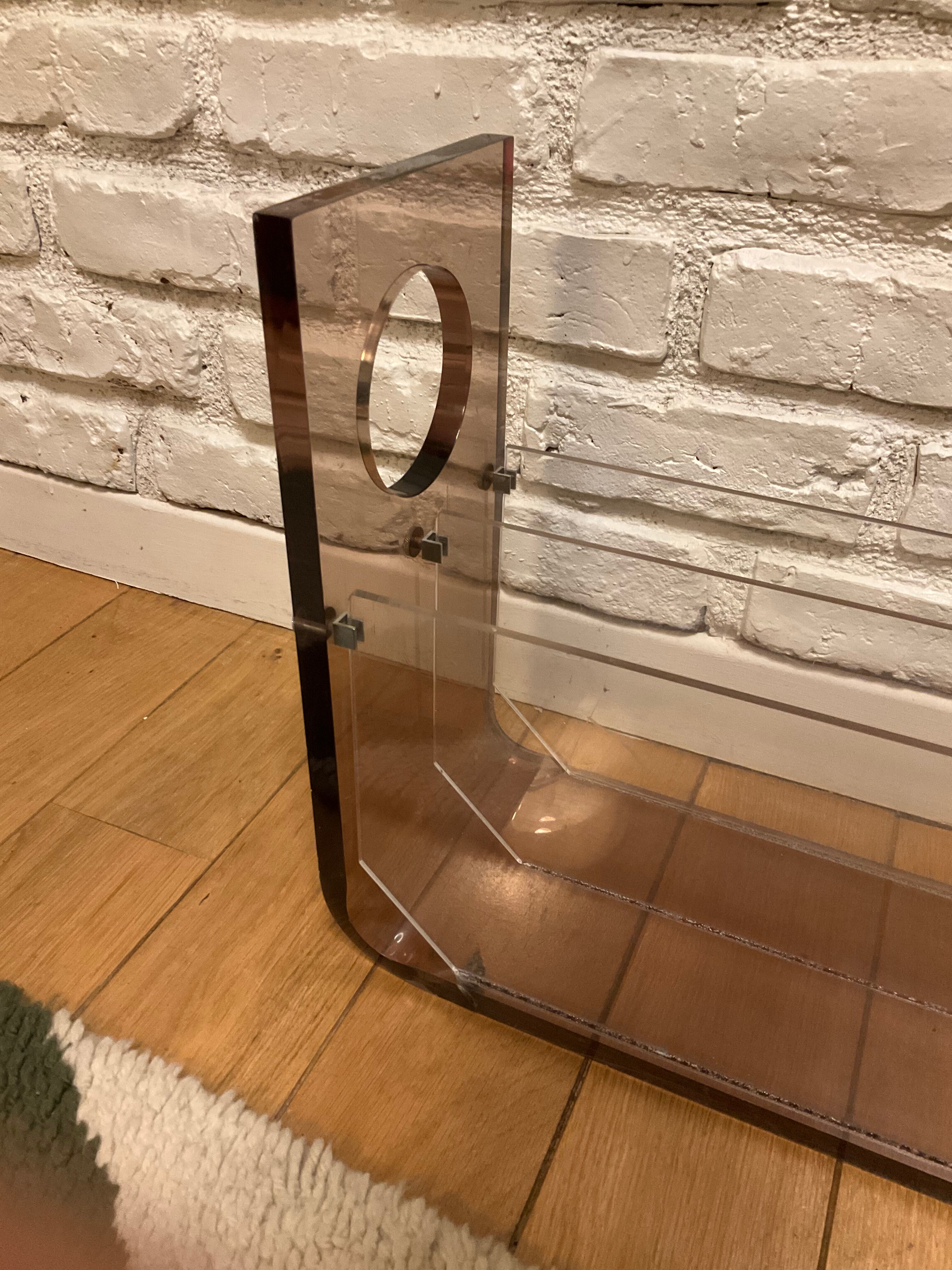 Michel Dumas two-tone plexiglass magazine holder