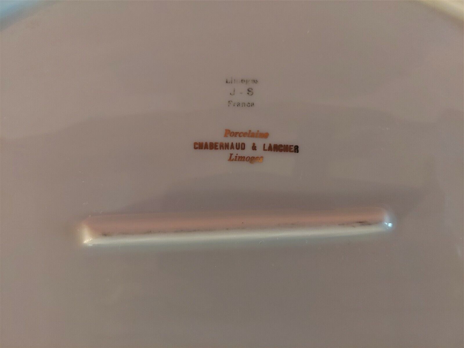 Oval porcelain serving dish from Limoges Charbernaud and Larcher