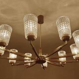 Large Vintage Scandinavian Pendant Light 60s