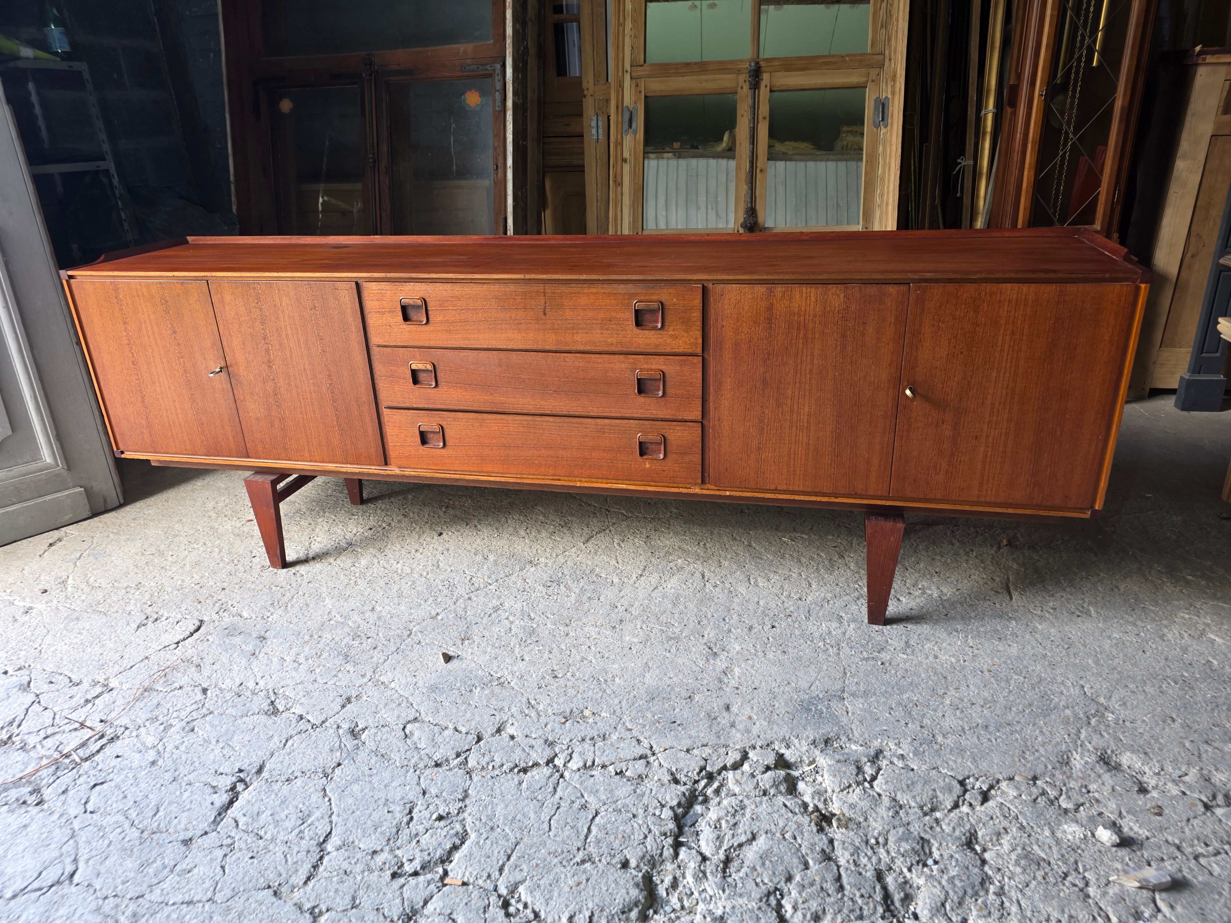 Scandinavian teak sideboard from the 1960s.