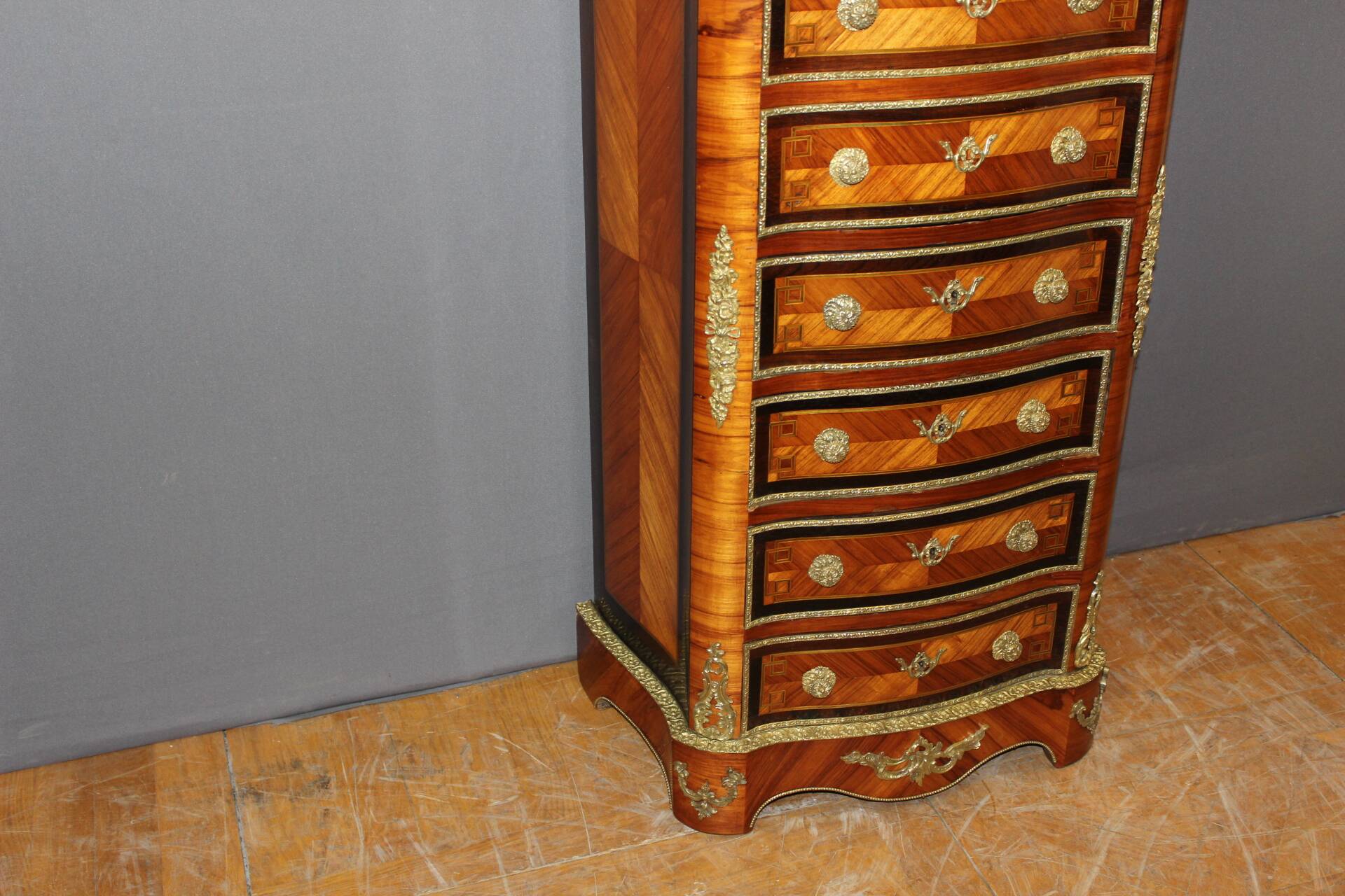 Napoleon III secretary in marquetry and bronze 19th century