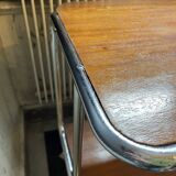 Modernist Art Deco Bauhaus side furniture in tubular chrome steel & wood, ca 1920/30