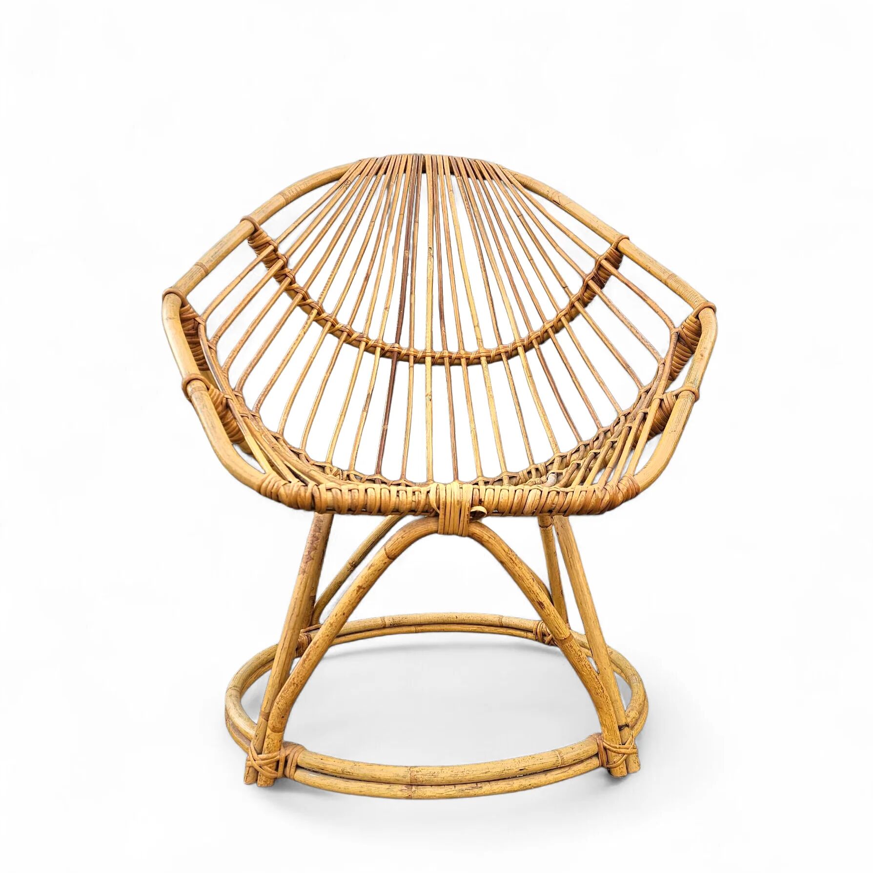 2 x Rohe Noordwolde rattan chairs / Dirk van Sliedregt / 1960s