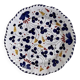 Plate 25cm navy blue flowers